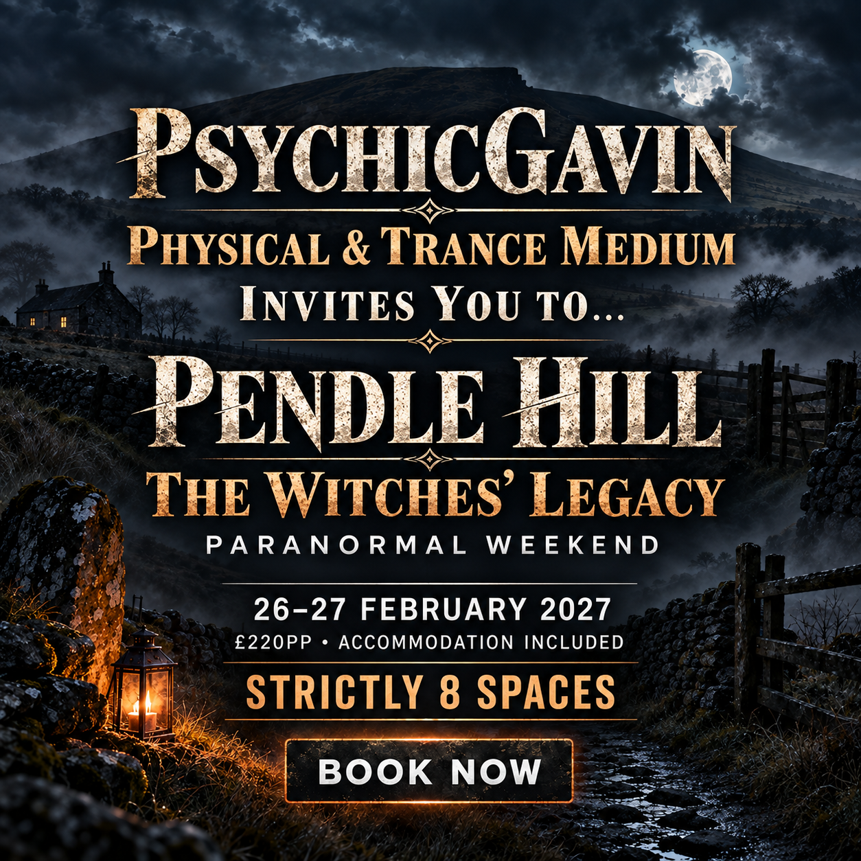 PsychicGavin presents Pendle Hill: The Witches’ Legacy paranormal weekend