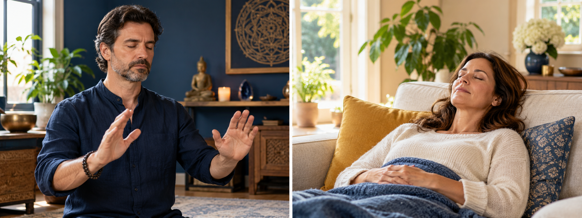 Spiritual and shamanic healing used in a combined healing session